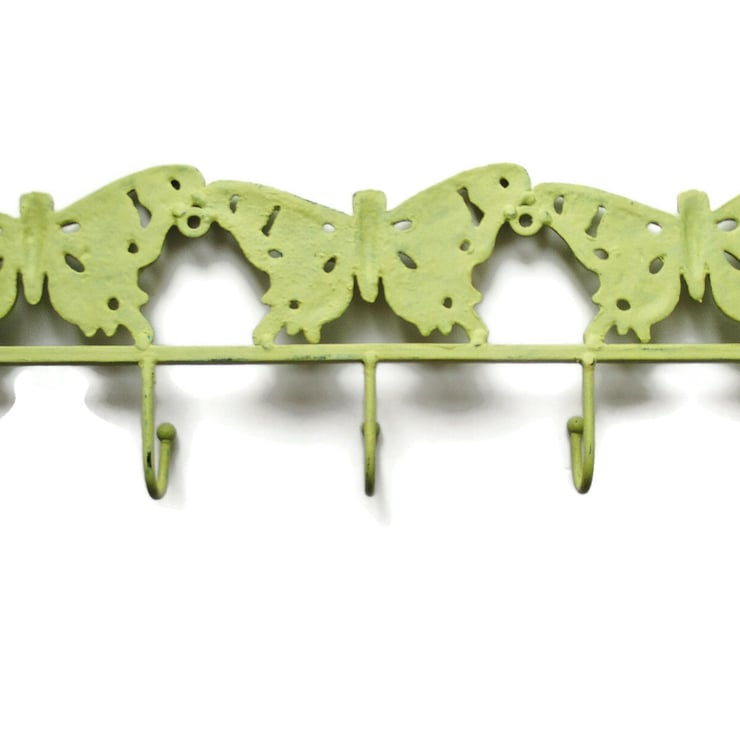 Upcycled Butterfly Key Rack Coat Hooks Hanger G... - Folksy