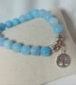 Aquamarine & Tree Of Life Bracelet - Image 3