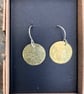  Hammered Brass Circle Dangle Earrings  - Image 7