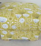 Ochre Floral Chair & Footstool Adult Armchair Fryetts Bergen Saffron Mustard  - Image 4