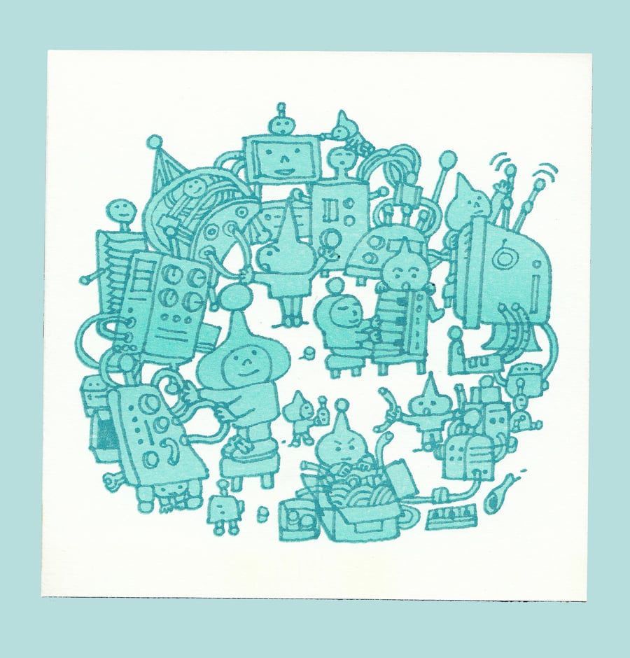 Image of Circuits Riso Print Bongougobango