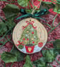 Christmas tree hand-painted log slice decoration  - Image 7