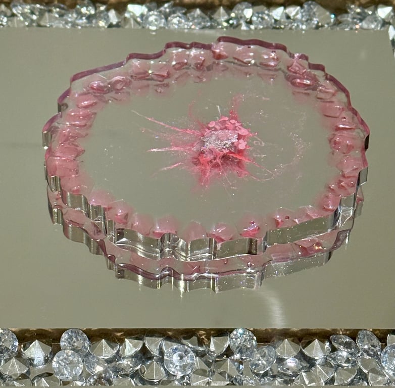 Handmade resin coaster