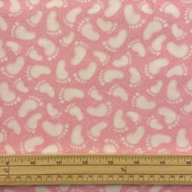 Fat Quarter A Miracle Pink Baby Feet Allover 100% Cotton Fabric