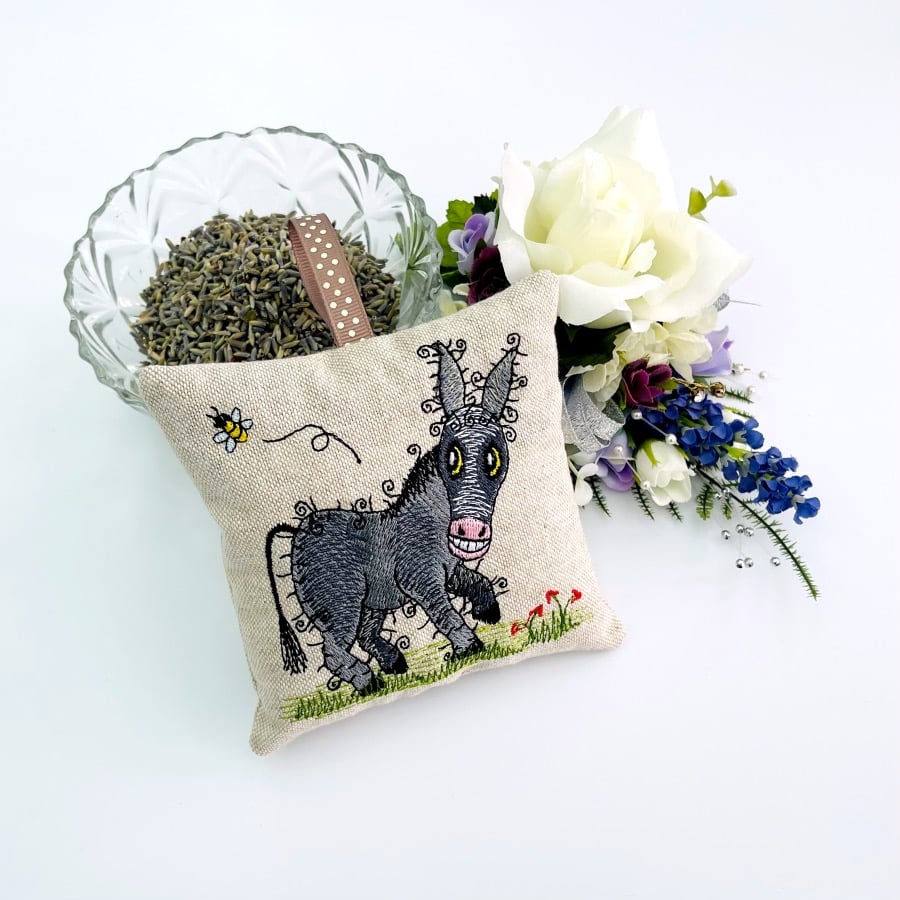Raggy Donkey Linen Lavender Bag 