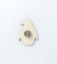 Penguin Pin Badge, Penguin with Chick, Wooden Bird Brooch,  - Image 3