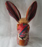 Faux hare head wall mount in multi coloured lurex - Ziggy Haredust - Image 2