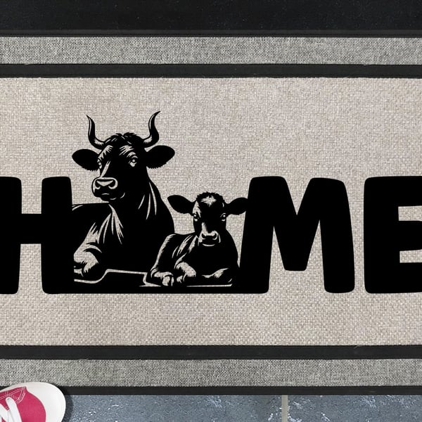 Cows Doormat No.1 - All Weather - Cows Welcome Mat - 45x70cm 