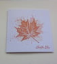 GREETINGS cards , notecards, (pack of 3 diff shades )  'Leaf Fall' . Maple. - Image 5