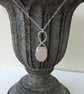 Sterling Silver and Rose Quartz Oval Pendant
