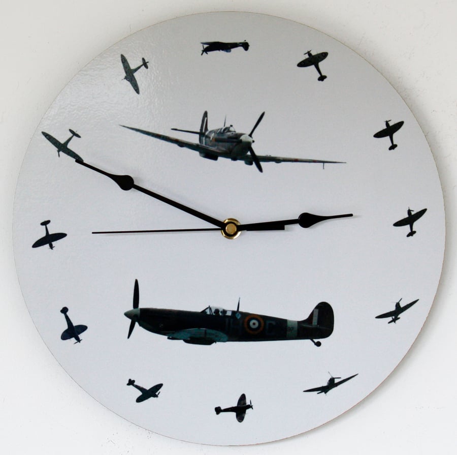 Spitfire large (28cm dia) wall clock sent Post Free