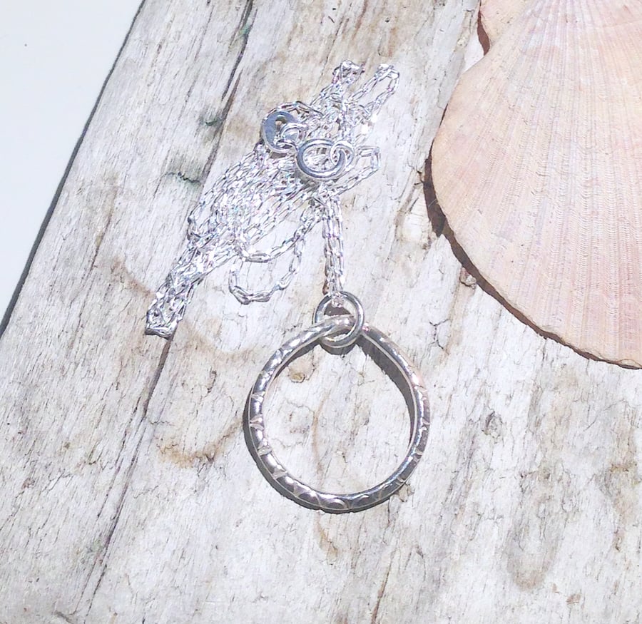 Handmade Sterling Silver Teardrop Pendant Necklace - UK Free Post