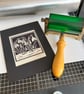 Lino Print - "Small Snowdrops" - Image 6