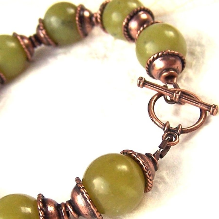 Olivine Jade Bracelet 