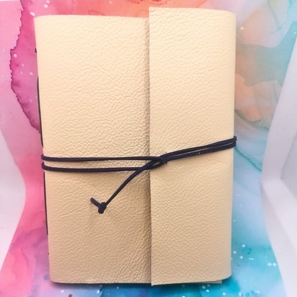 Cream B6 Journal, Sketchbook, Blue Crane Paper interior.