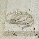 The Complete Contour Stacking Ring Set - Sterling silver ring stack