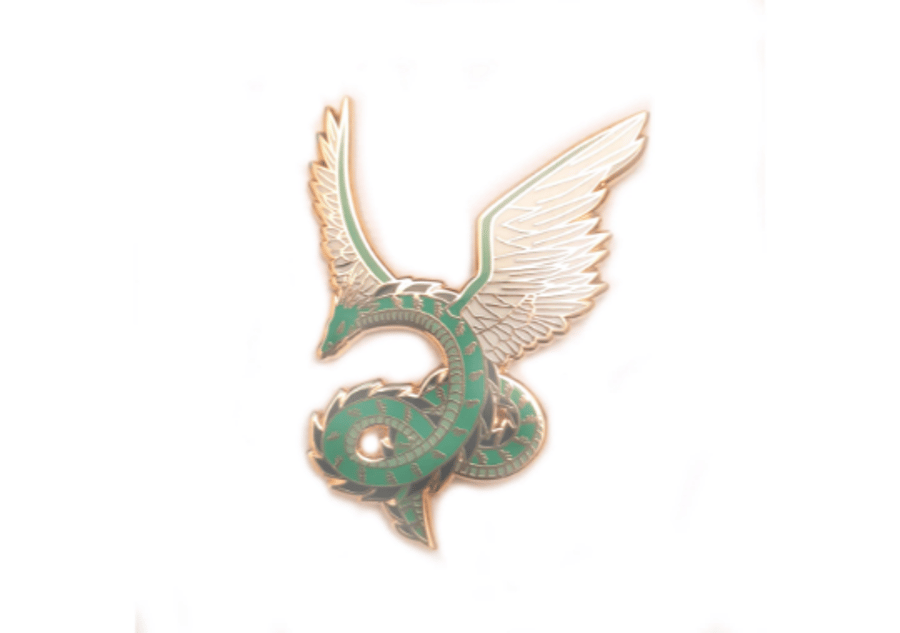 South American Dragon enamel pin badge