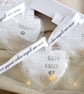 White Feather Personalised loss Bauble. Gift Boxed Christmas Family Ornament - Image 9