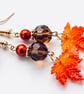 Autumn Glow – Handmade Maple Leaf Earrings in a Bottle  - Image 3