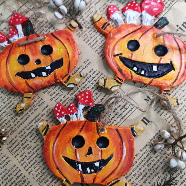 Clay Jack O'Lanterns