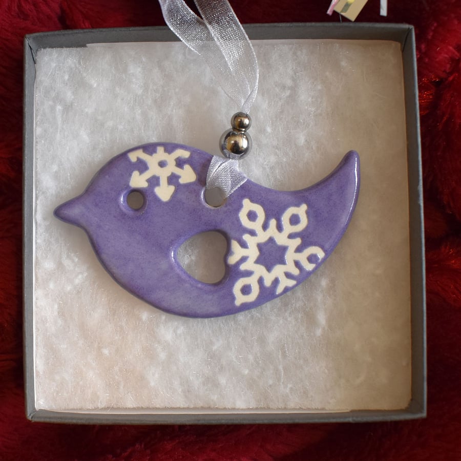 Bird Christmas tree decoration (Free UK postage)