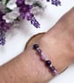Amethyst Beaded Sliding Clasp Bracelet - Image 1