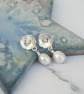 Handmade Floral Pearl Bridal Earrings, Delicate Silver Wedding Jewellery - Image 9