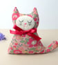  Lavender Cat Sachet Liberty Pink Floral Fabric