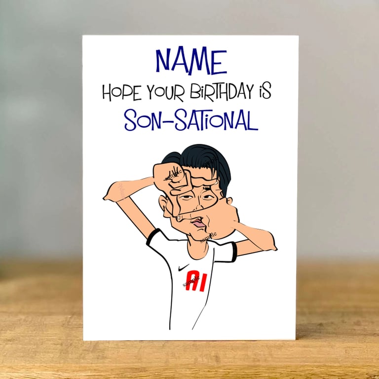 Personalised Handmade Son's Birthday Card, Football Fan, dad, mum, brother