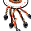 Small halloween pumpkin beaded dreamcatcher hanging decoration