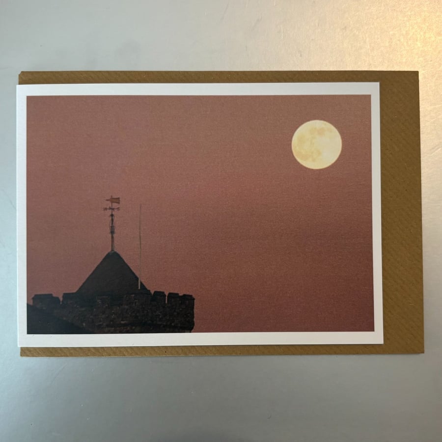 St Leonards Full Moon A5 Greeting Card
