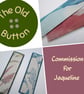 Commission for Jaqueline - two floral textile bookmarks 
