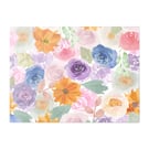 Array Of Colourful Flowers & Leaves Glass Chopping Board
