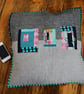 Modern patchwork zipped cushion cover - Image 4