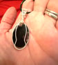 Blue John Fluorite, Silver-Plated Wire Wrapped Pendant - Image 4