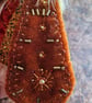Rust and Amber Autumn Textile Whimsigoth Moth Sculpture  - Image 5