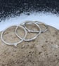 Wave Stack Ring, silver stack ring, bubbles ring, mixed metals,  - Image 8