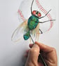 Fly Ball, Sport and a Fly. Original Painting - Image 8