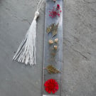 Red Floral Collection - Resin Bookmark 