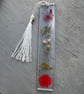 Red Floral Collection - Resin Bookmark 