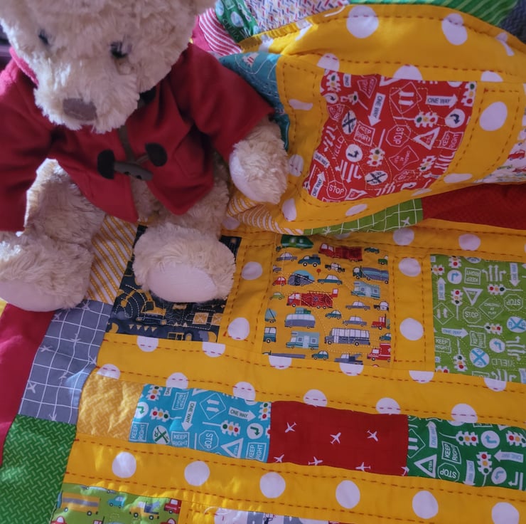 Handmade, Bespoke Cot Quilt Folksy