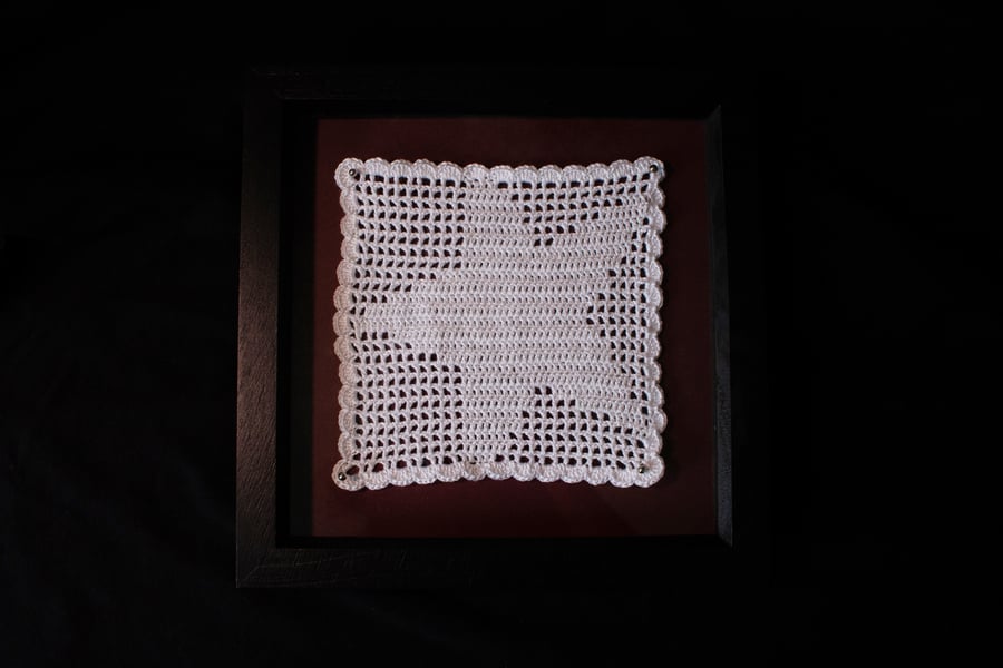 Framed Crochet Piece