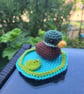 Handmade crochet rubber duck mallard