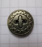 10 Small Flat Patterned Silver Metal Buttons - Image 4