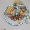 NL20 - Pale blue miracle bead necklace 18"