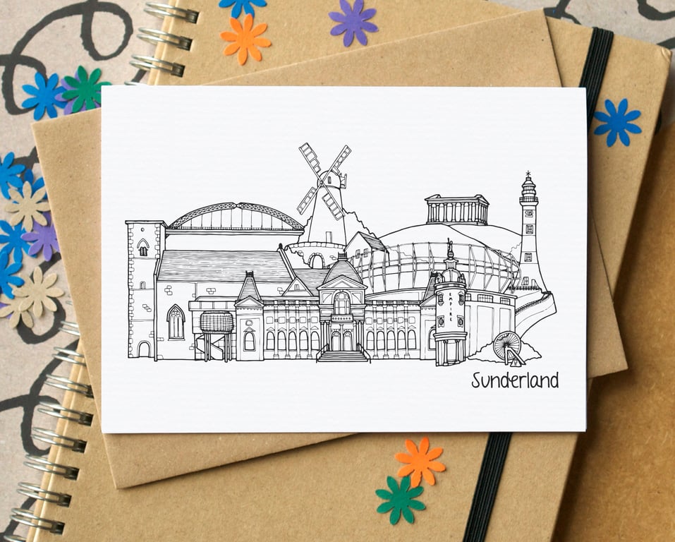 Sunderland Skyline Greetings Card