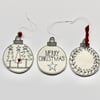Special Order for Sherry - Three Wool Felt Christmas Baubles
