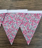 Liberty of London Pink Ditsy Floral Fabric Bunting