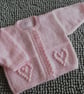 16" Hearts One Button Cardigan - Image 1