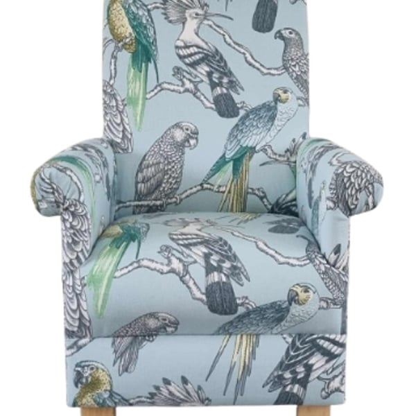 Adult Armchair iliv Aviary Garden Fabric Chair Birds Duck Egg Mccaw Botanical 
